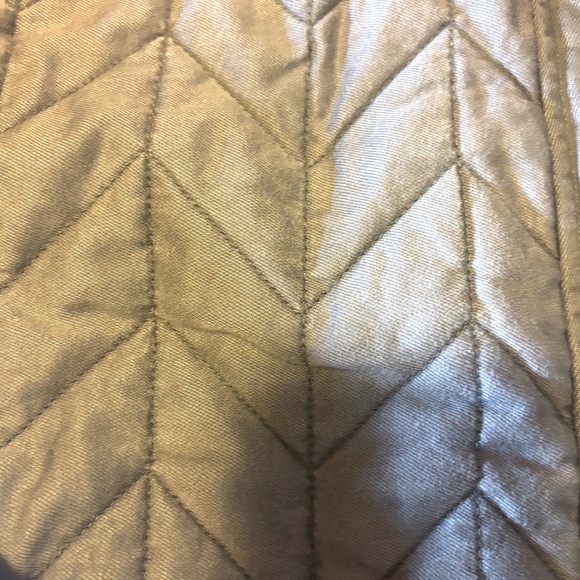 Only gray charcoal chevron pattern denim quilted jacket NWT - Picture 4 of 14